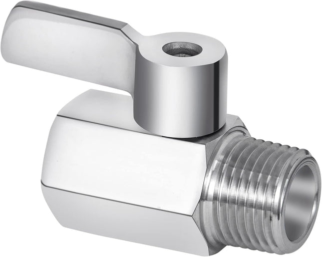 Shower Head Shut Off Valve 304 Stainless Steel Mini Ball Valve NPT Thread(1/2 Male x 1/2 (2 – product detail