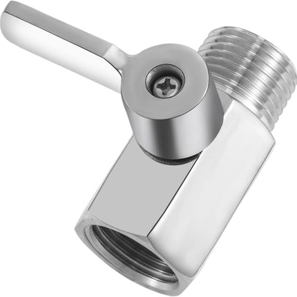 Shower Head Shut Off Valve, 304 Stainless Steel Mini Ball Valve NPT Thread(1/2" Male x 1/2"Female),Shower Head Flow Control Valve,Water Flow Control Valve （2 Pack）