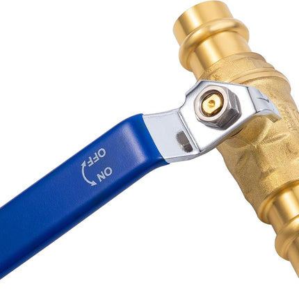 1/2" Press Ball Valve, Lead-Free Press into 1/2"Copper Tubing Connection with EPDM O-ring