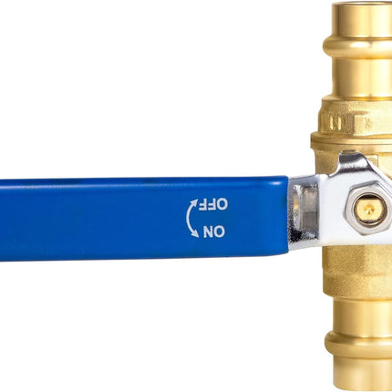 1/2" Press Ball Valve, Lead-Free Press into 1/2"Copper Tubing Connection with EPDM O-ring