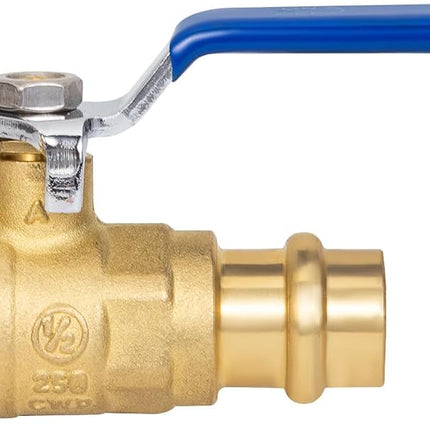 1/2" Press Ball Valve, Lead-Free Press into 1/2"Copper Tubing Connection with EPDM O-ring