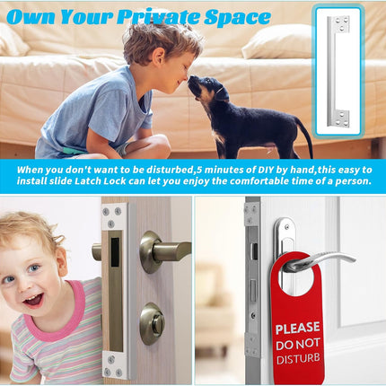 2 Pcs Door Latch Guard Plate 7 Inch Outswing Angle Latch Protector Shield L Shaped Security Reinforcement Striker Plates to Block Access to Door Lock Deadbolt