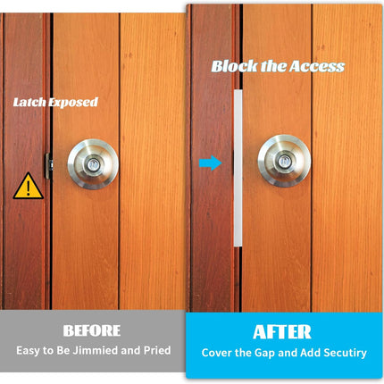 2 Pcs Door Latch Guard Plate 7 Inch Outswing Angle Latch Protector Shield L Shaped Security Reinforcement Striker Plates to Block Access to Door Lock Deadbolt
