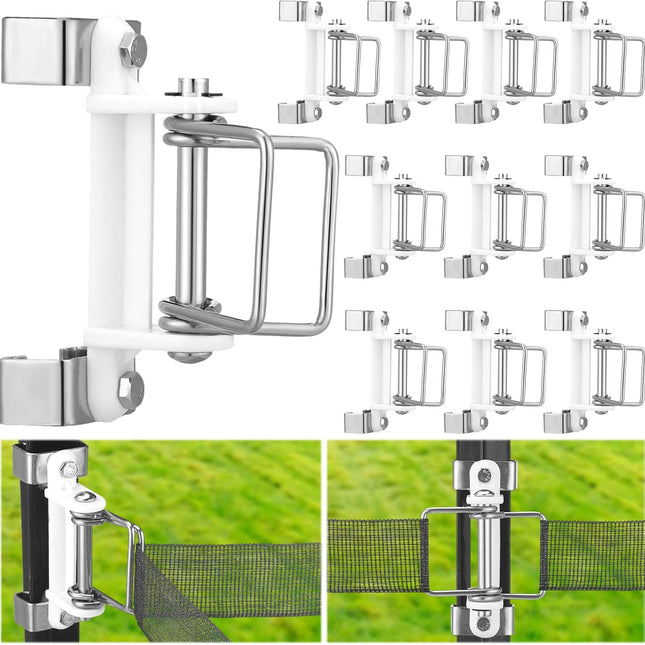 10 Pcs T Post Polytape Corner Insulator Electric Fence Insulators T Post End Insulator for Posts, Steel Posts, Tensioners Wire Holding Insulator Fencing Supplies for Agricultural Farm Garden