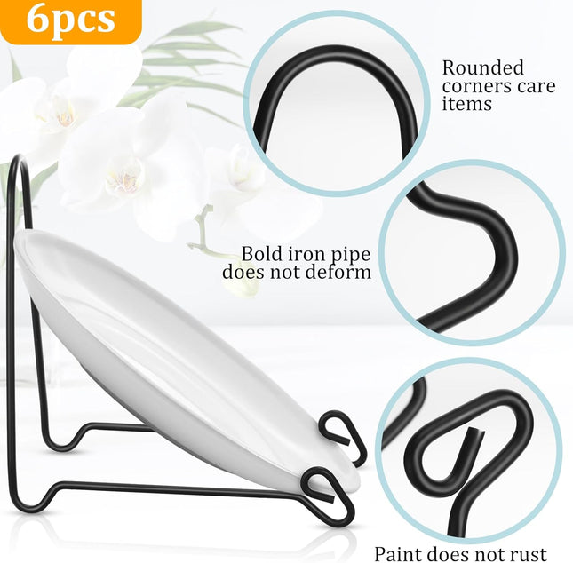 6 Pcs Bowl Display Stands Iron Large Medium Size Dish Display Stand Bowls Holder for Deep Platters and – product detail