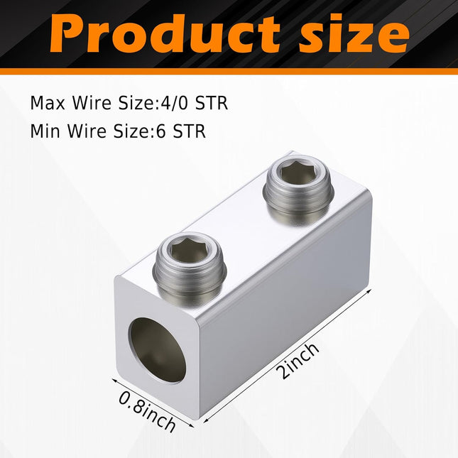 4 Pack 4/0-6 AWG Dual Rated Splicer Aluminum Splice/Reducer Mechanical Connector Ground Wire Connector – product detail
