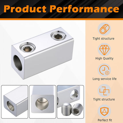 4 Pack 4/0-6 AWG Dual Rated Splicer, Aluminum Splice/Reducer, Mechanical Connector, Ground Wire Connector, Silver