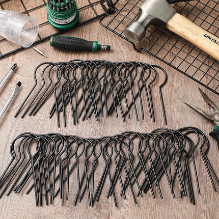 80 Pack 1 5/8" Od Ez Preformed Twist 8 Gauge Galvanized Steel Twist Fence Ties Black Vinyl Coated Chain Link Fence Ties for T-Posts/u-Posts