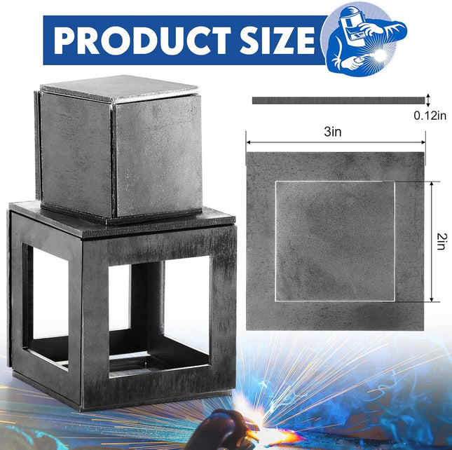 48 Pieces Welding Practice Kit Welding Coupons Steel 11 Gauge 3 & 2 Inch Square Steel – product detail