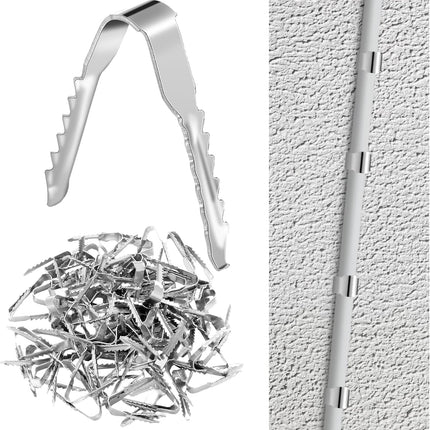 100 PCS Manganese Steel Cable Clips for Stucco Surfaces Stucco Hooks for Coaxial Electrical Cable Drywall Clips Push in Masonry Anchors for Running Wire on The Exterior of Homes