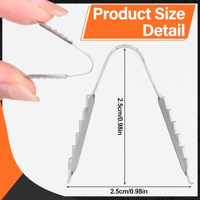 100 PCS Manganese Steel Cable Clips for Stucco Surfaces Stucco Hooks for Coaxial Electrical Cable – product detail