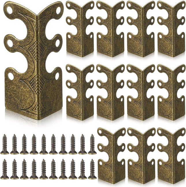 12 Pcs Brass Baseboard Corner Protectors Skirting Board Corner Protectors Vintage Metal Skirting Board