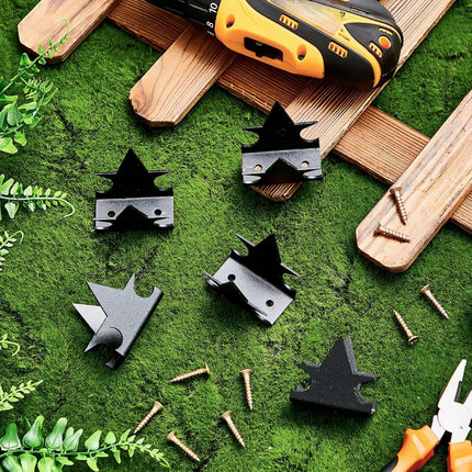 24 Pcs Anti Climb Fence Spikes Intruder Deterrent Fence Wall Security Spikes for Outdoor Thief Bird Squirrel Raccoon Snake Cat Deterrent Garden Roofs Home Security (Black)