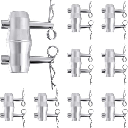 8 Pack Double Ended Conical Coupler with Clips Pin Truss Clamp DJ Stage Lighting Truss Pipe Connector Trusses Parts Stage Lighting Accessories Fit F34 F33 Pipe 50mm