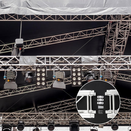 8 Pack Double Ended Conical Coupler with Clips Pin Truss Clamp DJ Stage Lighting Truss Pipe Connector Trusses Parts Stage Lighting Accessories Fit F34 F33 Pipe 50mm
