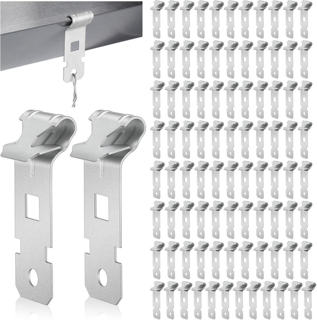 100 Pcs Z-Purlin Clips for Angled Flanges 1/8 -1/4 Thick Z Clips Steel Hanging Clamp for