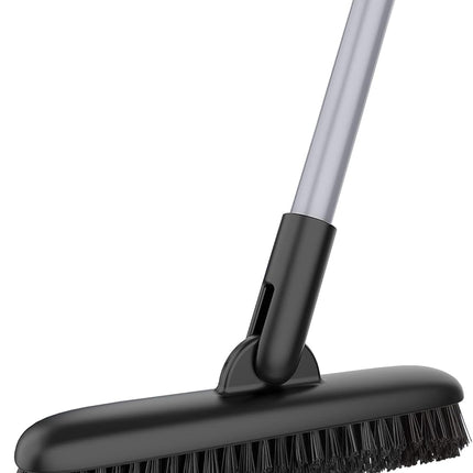 Heavy Duty Grout Scrub Brush with Long Handle, Shower Floor Scrubber for Cleaning, Tile Scrub Brush with Stiff Bristles