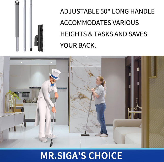 Heavy Duty Grout Scrub Brush with Long Handle Shower Floor Scrubber for Cleaning Tile Scrub Brush with – product detail