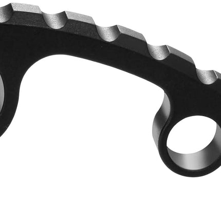 Anodized Titanium Back Spacer for Spyderco Para Military 3 (PM3), Not Fit FRN Lightweight Para 3, CNC Machined Spine Backspacer, Premium Custom Titanium Alloy Accessory – Black