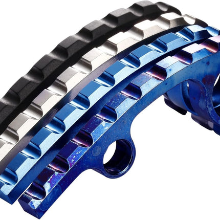 Anodized Titanium Back Spacer for Spyderco Para Military 3 (PM3), Not Fit FRN Lightweight Para 3, CNC Machined Spine Backspacer, Premium Custom Titanium Alloy Accessory – Black