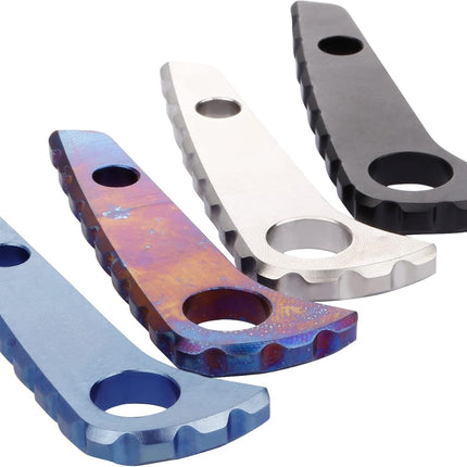 Back Spacer for Spyderco Paramilitary 2, Anodized Titanium Alloy CNC Spine Backspacer for C81, Premium Custom-made Accessory, Black