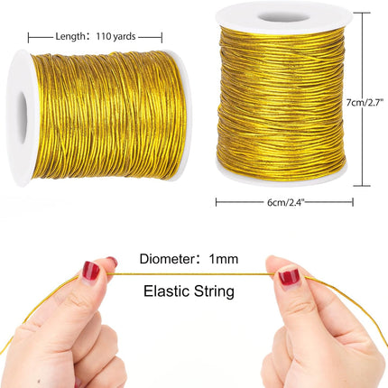 328 ft Gold Twine String and 328 ft Gold Elastic Cord