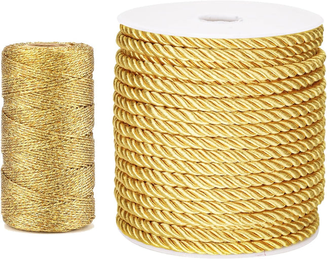 Gold Twine String and Gold Rope Bundle V1258-DP02-C-2922