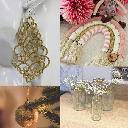 Gold Twine String and Gold Rope Bundle