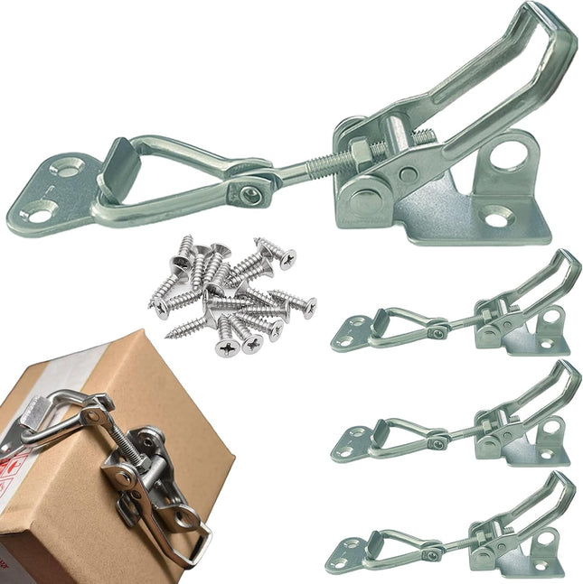 4PCS Thickened Stainless Steel Toggle Latch Clamp Adjustable Heavy Duty Pull Hasp Latches Toggle Latch