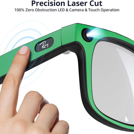 6-Pair Skin Wrap Compatible for Ray Ban Meta Wayfarer (Gen 2 & 1), Matte Frame Cover, Bubble-Free Decal Accessory