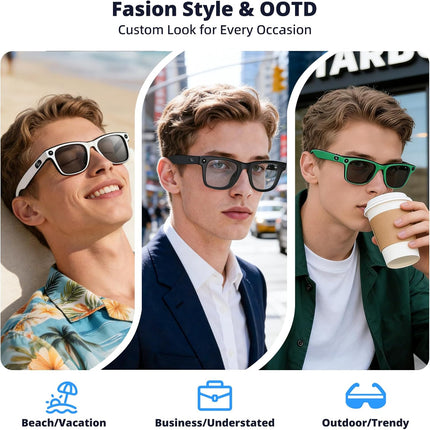 6-Pair Skin Wrap Compatible for Ray Ban Meta Wayfarer (Gen 2 & 1), Matte Frame Cover, Bubble-Free Decal Accessory