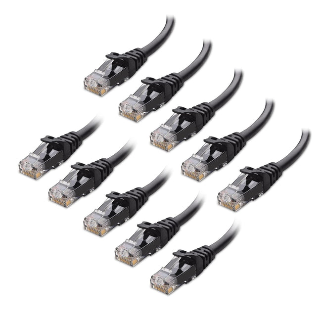 10Gbps 10-Pack Snagless Cat 6 Ethernet Cable