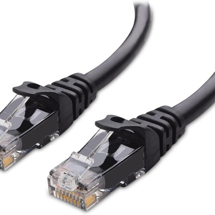 8-Pack Snagless Cat 5e Ethernet Cable - 5ft, Gigabit Cat5e Cable, Cat5e Ethernet Cord, Black