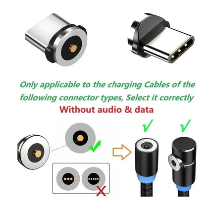 Magnetic Charging Tip Series,Type-c Tips 20pack,Just Magnetic Type-C Tips,Just USB-C Tip Without Cable&Non-Data