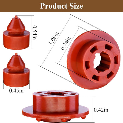 2 Pcs WR02X12008 Refrigerator Evaporator Fan Motor Grommet, 2 Pcs WR02X10540 WR02X11329 Refrigerator Grommet Lid Bumper, Fit for GE & Hotpoint Refrigerators and Freezer