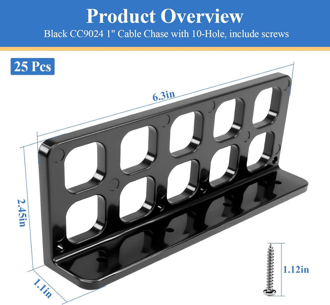 Cable Chase Wire Bracket Fit for NMB Electrical Cord Organized Management 1 10-Hole Cable Support – product detail
