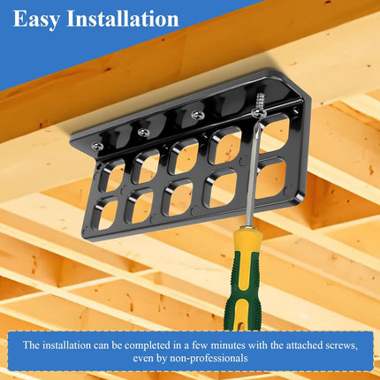 Cable Chase Wire Bracket Fit for NMB Electrical Cord Organized Management, 1" 10-Hole Cable Support Wire Bracket Holder W/Screws, NM Cable Support Organizer, Electrical Wire Dispenser, 25 Pcs Black