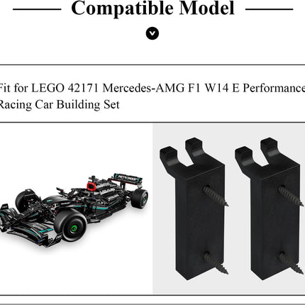 4 Pcs Formula 1 racing Wall Mount Hook, Fits LEGO 42171 Mercedes-AMG F1 W14 E Performance Racing Car Building Set, Adult Collectibles LegoCar Wall Mount, Great for Lego Lovers (Only Wall Mount Hook)