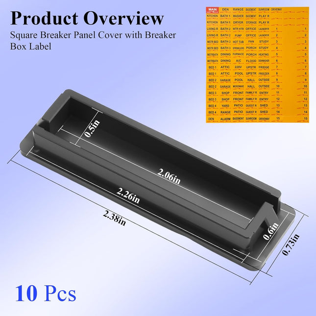 10 Pcs Circuit Breaker Filler Plates W/Breaker Box Label Fit for Schneider Electric Square D – product detail