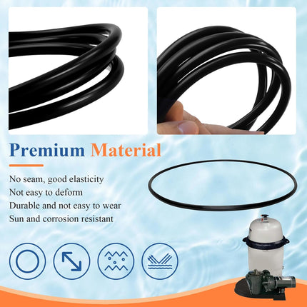 4 Pc CCX1000G Filter Tank Body O-Ring, Compatible with Hayward XStream CC1000, CC1500, CC2000 Series Swimming Pool Cartridge Filters, for Tank Filters Gasket, Pool Pump Filter Ring