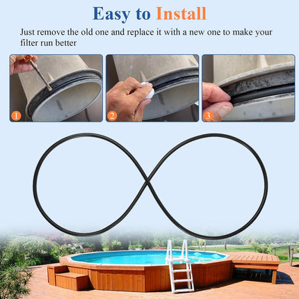 4 Pc CCX1000G Filter Tank Body O-Ring, Compatible with Hayward XStream CC1000, CC1500, CC2000 Series Swimming Pool Cartridge Filters, for Tank Filters Gasket, Pool Pump Filter Ring