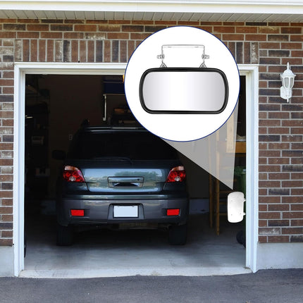 2 Pcs 8" x 4" Forklifts Rectangular Universal Mirror with U Bracket Stainless Steel Rear View Parking Mirror Assembly Improves Visibility for Forklifts Cars Trucks Boats Tractors