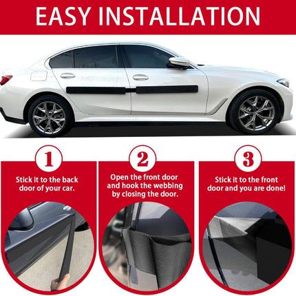 2 Pack Dent Prevent Car Door Protector 33.46 Inch Magnetic Removable Car Door Dent Protector Lengthen and Widen Prevents Scratches Dings, Black
