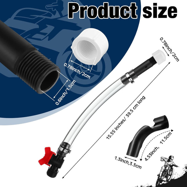 6 Pack Racing Fuel Filler Jug Hose 14 Inch Transparent Gas Can Hose with 3 – product detail