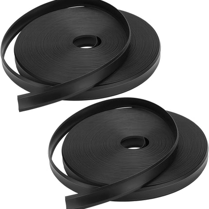 2 Rolls 1" RV Trim Molding Insert Total 200 ft Black Vinyl Trim Insert Screw Cover Waterproof Vinyl Corner Molding for RV Boat Camper Travel Trailer