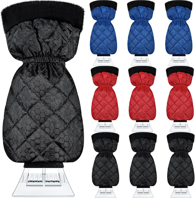 9 Pack Ice Scraper with Glove for Cars Windshield with Mitt Snow Warm Scraper Remover V1258-DP02-C-3080