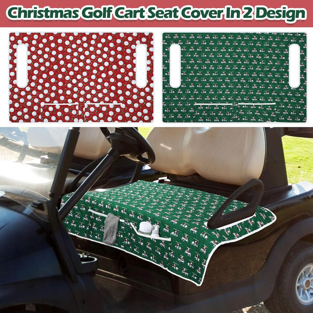 2 Pack Golf Cart Seat Covers Funny Seat Towel Blanket with 2 Large Front Pockets & – product detail