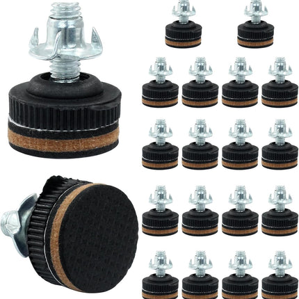 20 Pack Adjustable Furniture Levelers with Floor Protectors, 3/8" Thread Leveling Feet Adjustable Furniture Feet Leg Levelers Screw in Table Chair Sofa Cabinet Workbench