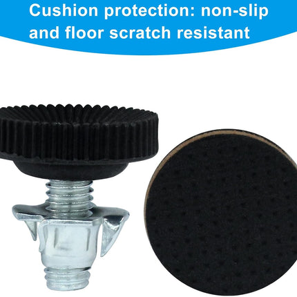 20 Pack Adjustable Furniture Levelers with Floor Protectors, 3/8" Thread Leveling Feet Adjustable Furniture Feet Leg Levelers Screw in Table Chair Sofa Cabinet Workbench