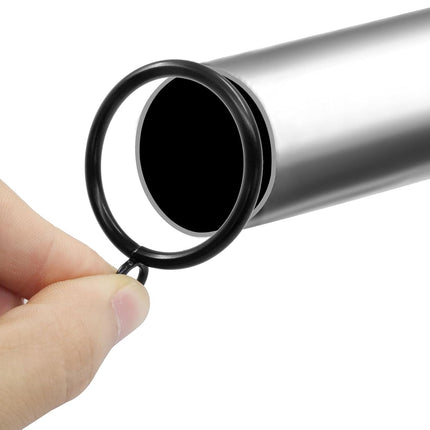 50 Pack Black Curtain Rings, Metal Curtain Rings with Eyelets Drapery Rings, 1.5 Inch Inner Diameter Drape Rings for 1.2 in Rods